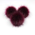 fur pom with snap