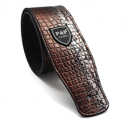 Crocodile PU Leather Guitar Strap