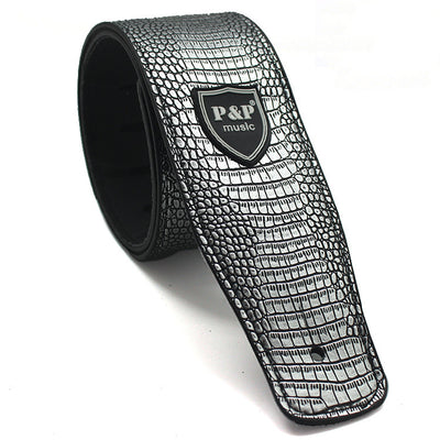 Crocodile PU Leather Guitar Strap