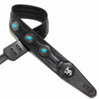 black guitar strap
