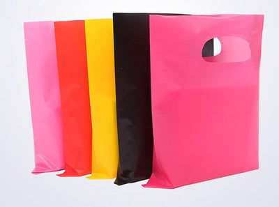 Cutom Plastic Bags With Logo, Printed Plastic Bags, Personalized Grocery Bags, Die Cut Handle Retail Bag For Clothes