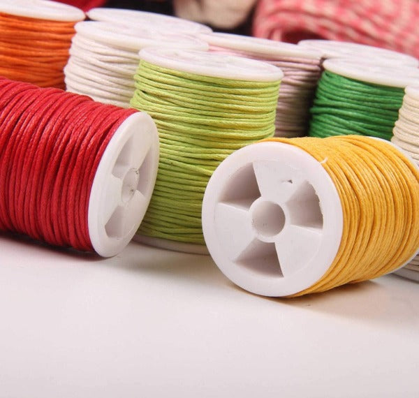 1mm waxed cotton cord, round wax coated knotting beading string– Upodee