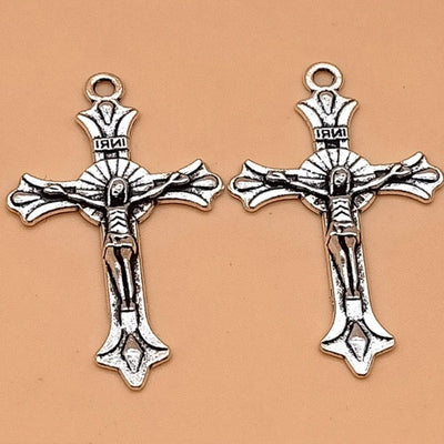 silver cross charms