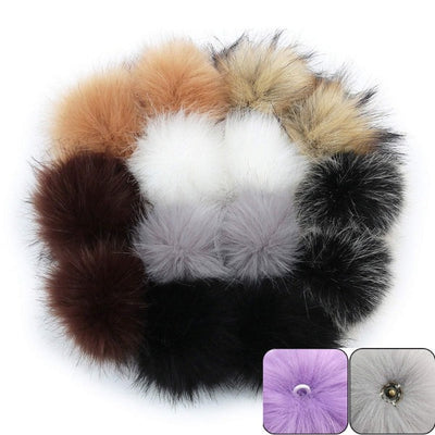 vegan fur pom poms