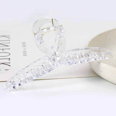 white clear plastic barrettes