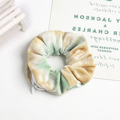 hidden pocket zipper scrunchie